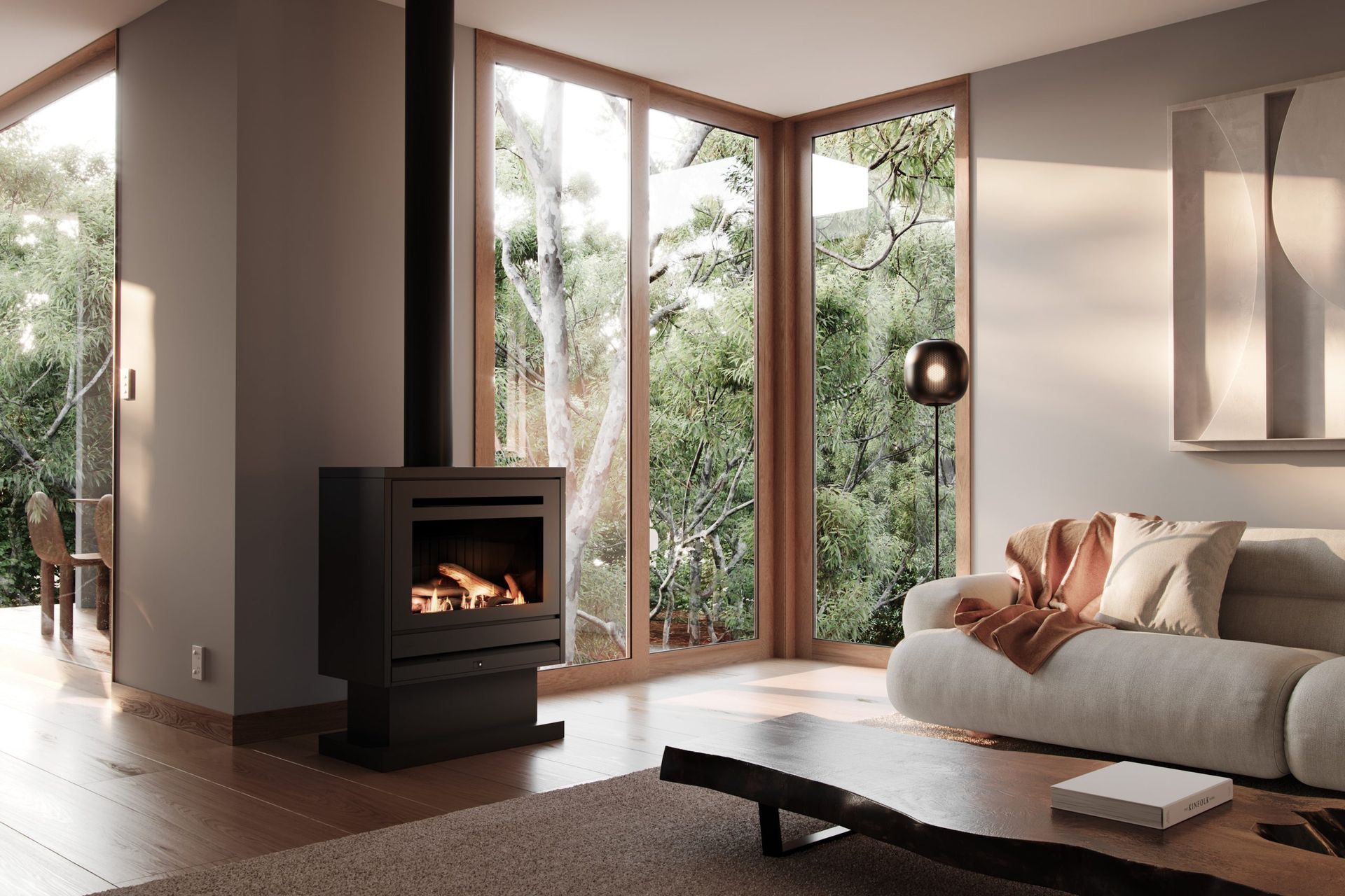 The SS850 Gas Fireplace has the style of a wood burner but the modern ease of a gas fireplace.