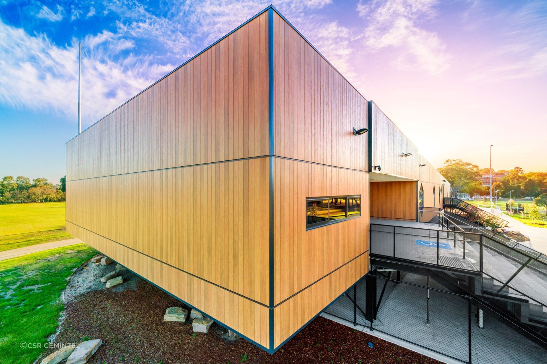 Cemintel Territory is a type A cladding material with excellent performance against CodeMark and certified ISO 5660.