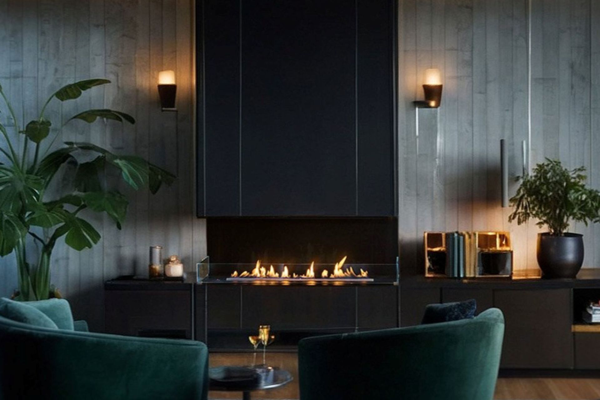 Decoflame Net Zero Fireplaces can be easily integrated as a design feature.