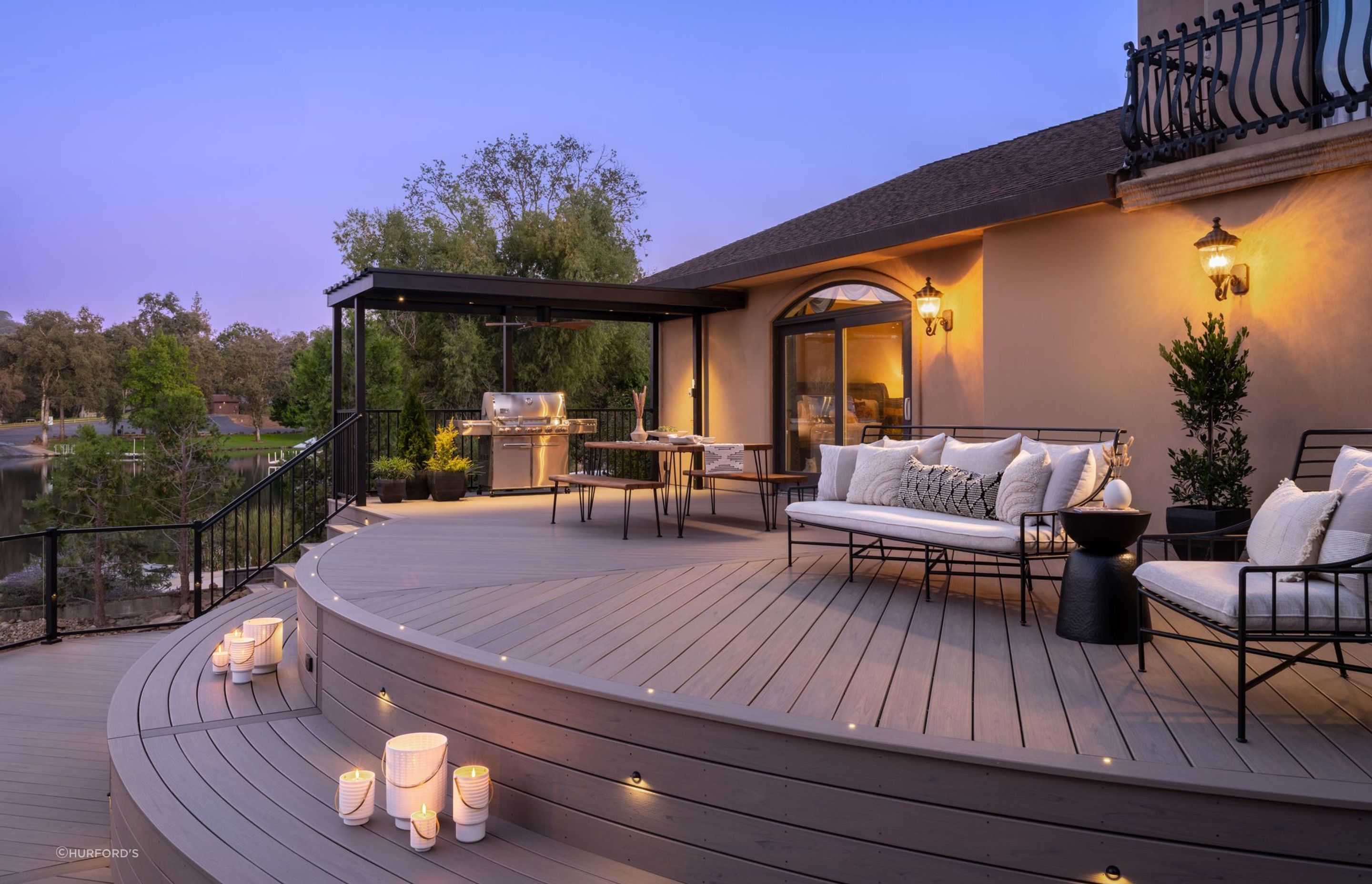 Trex Lineage features cooling technology that increases comfort underfoot in the hot weather.