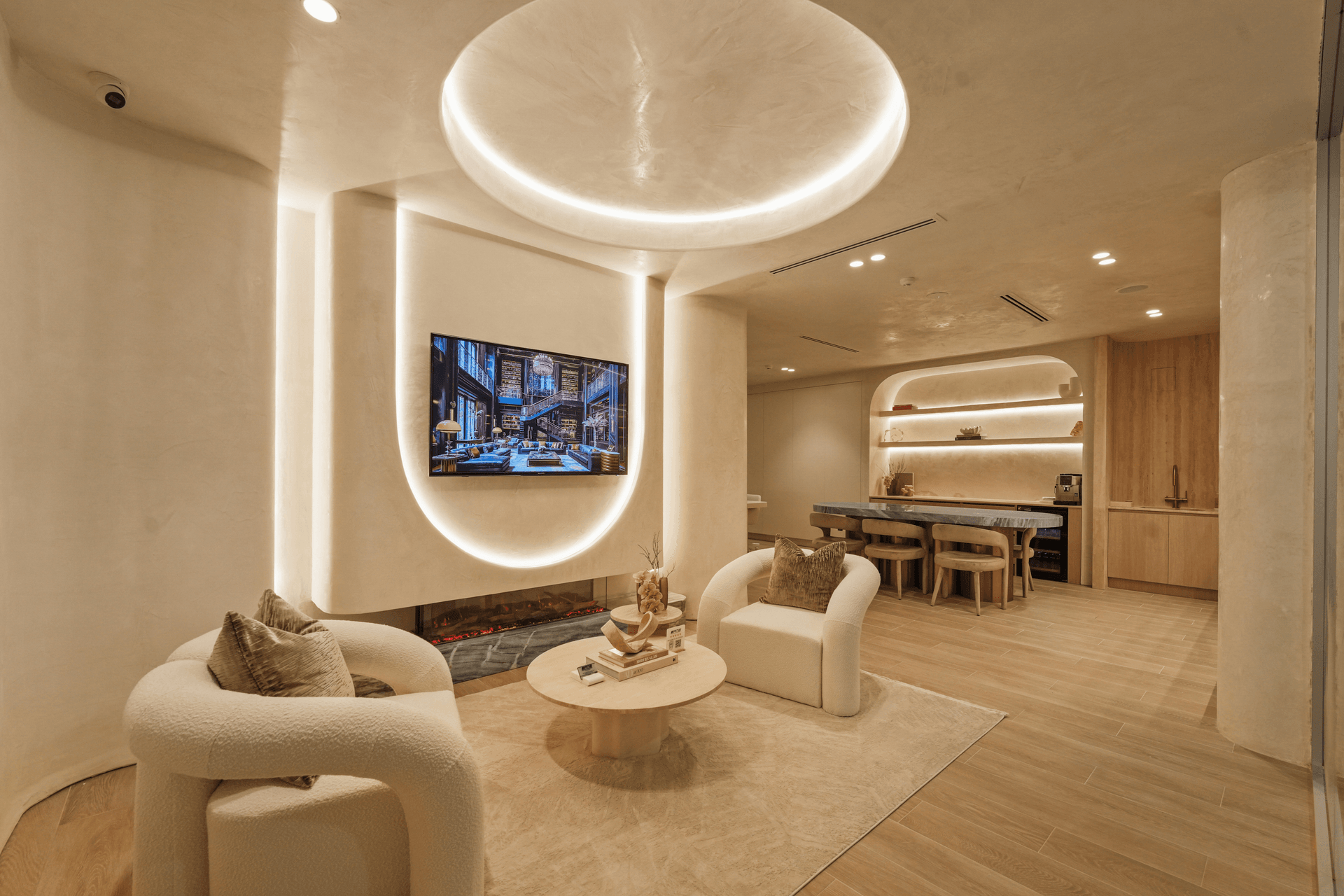 Suitable for all spaces, Pietra's Venetian plaster creates a seamless interior scheme.