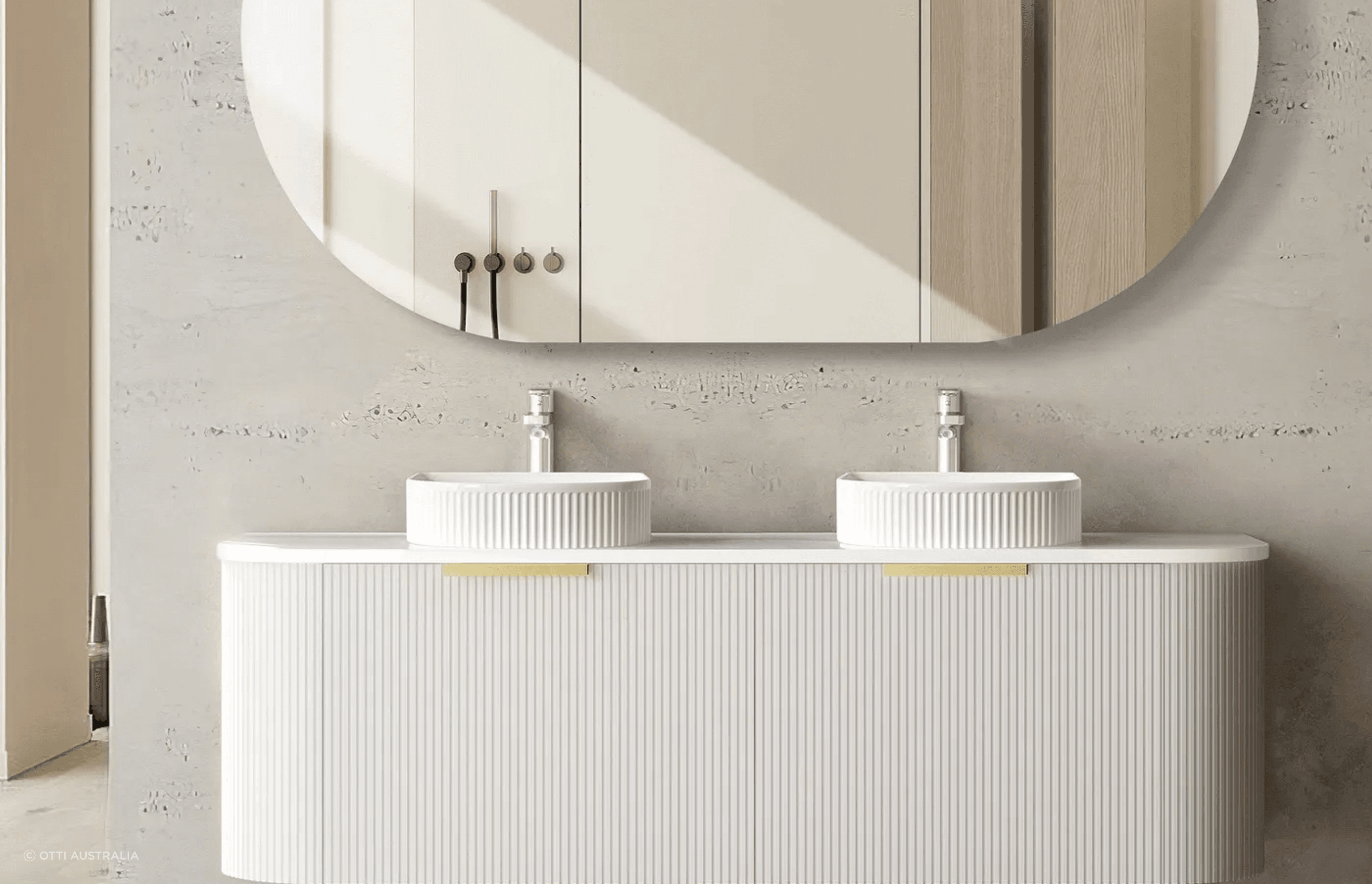 The Bondi Satin White Fluted Curve Vanity shows you how stylish an upgrade can be