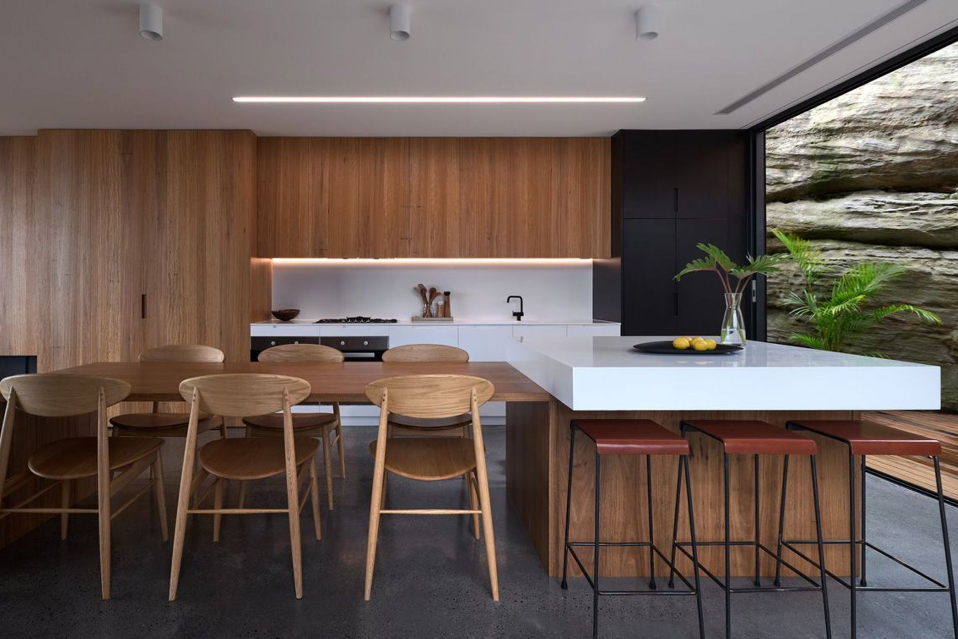 Under cabinet lights at a private residence in Curl Curl - Photography: Barton Taylor Photography