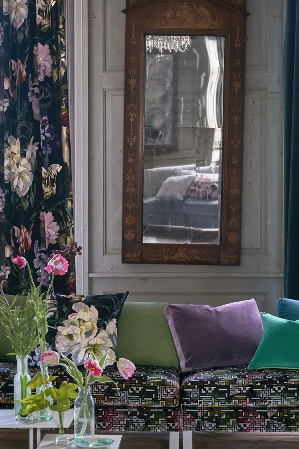 Delft Velvet Noir Fabrics by Designers Guild