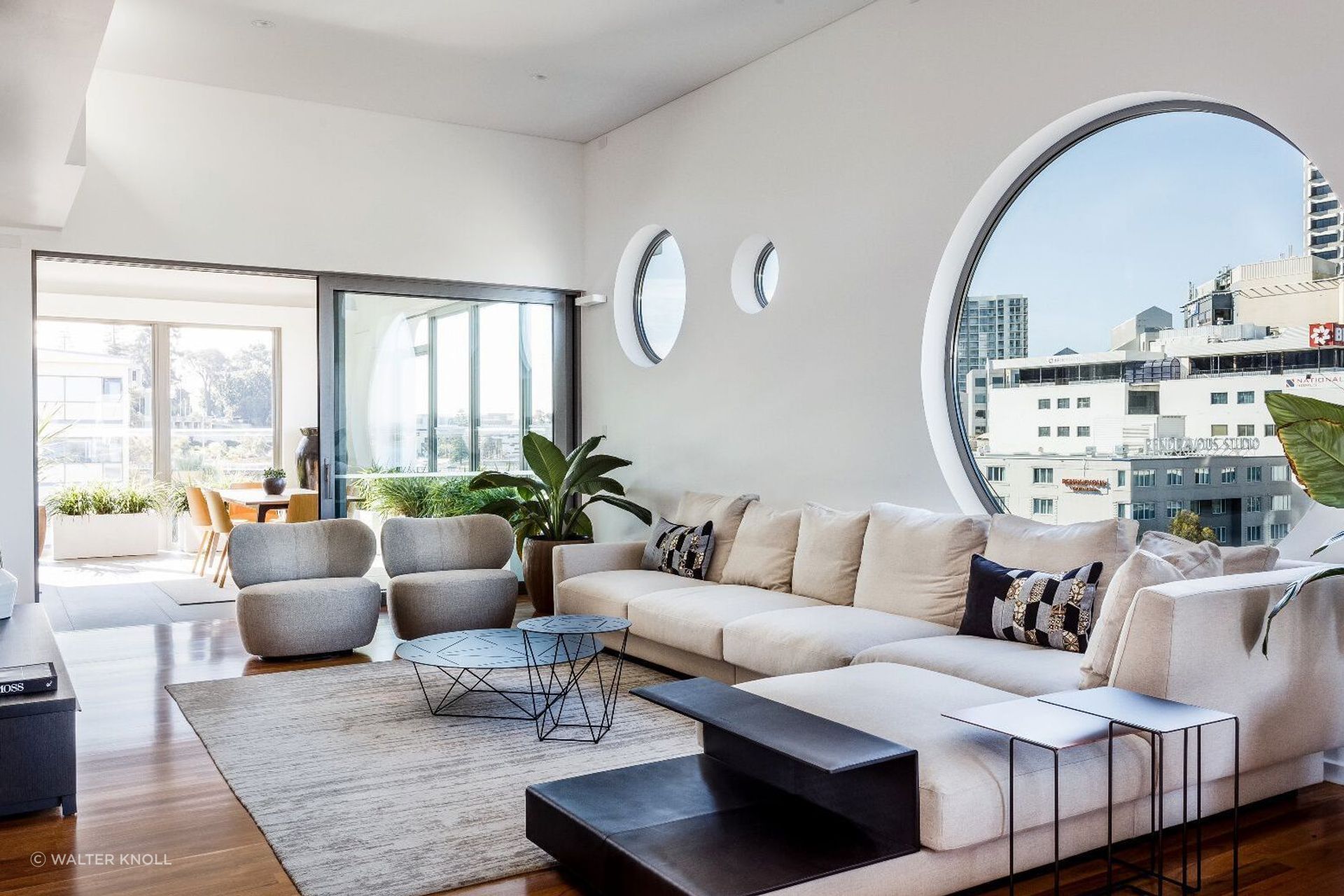 Creative and contrasting cushions at Halo on Mount