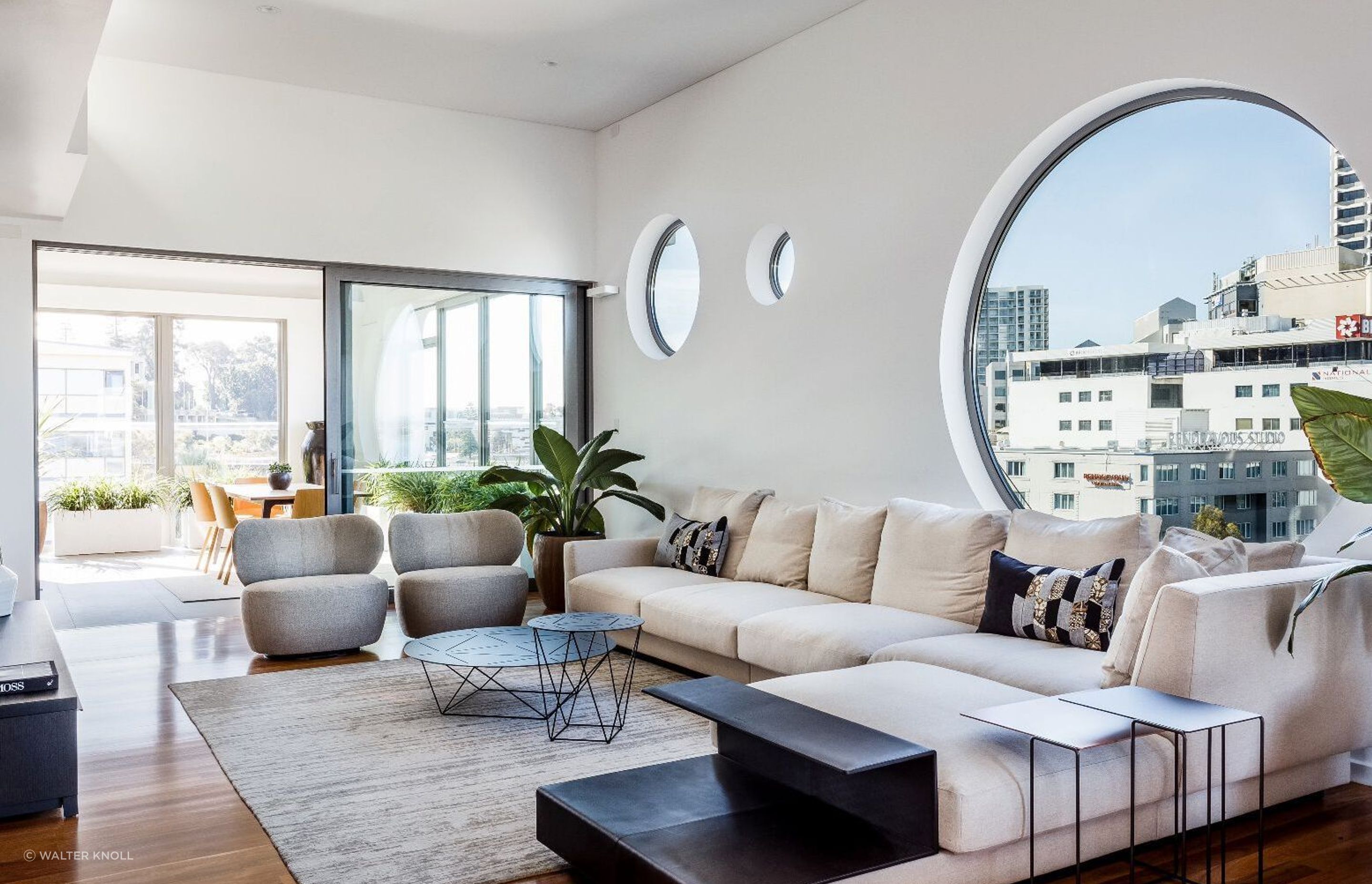 Creative and contrasting cushions at Halo on Mount