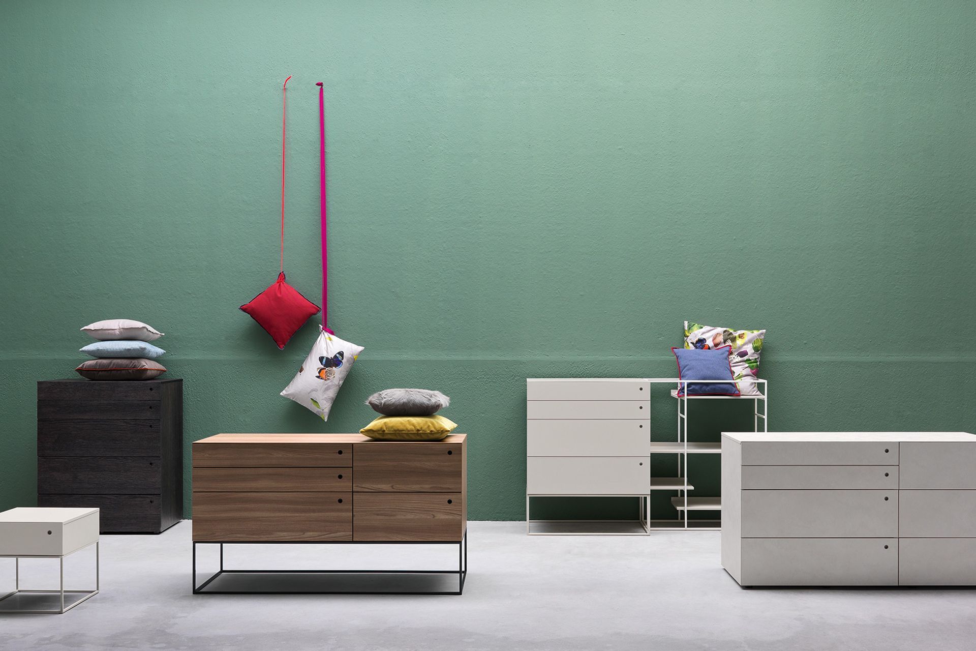 Wooden White Bedside Table from Bradfords Interiors