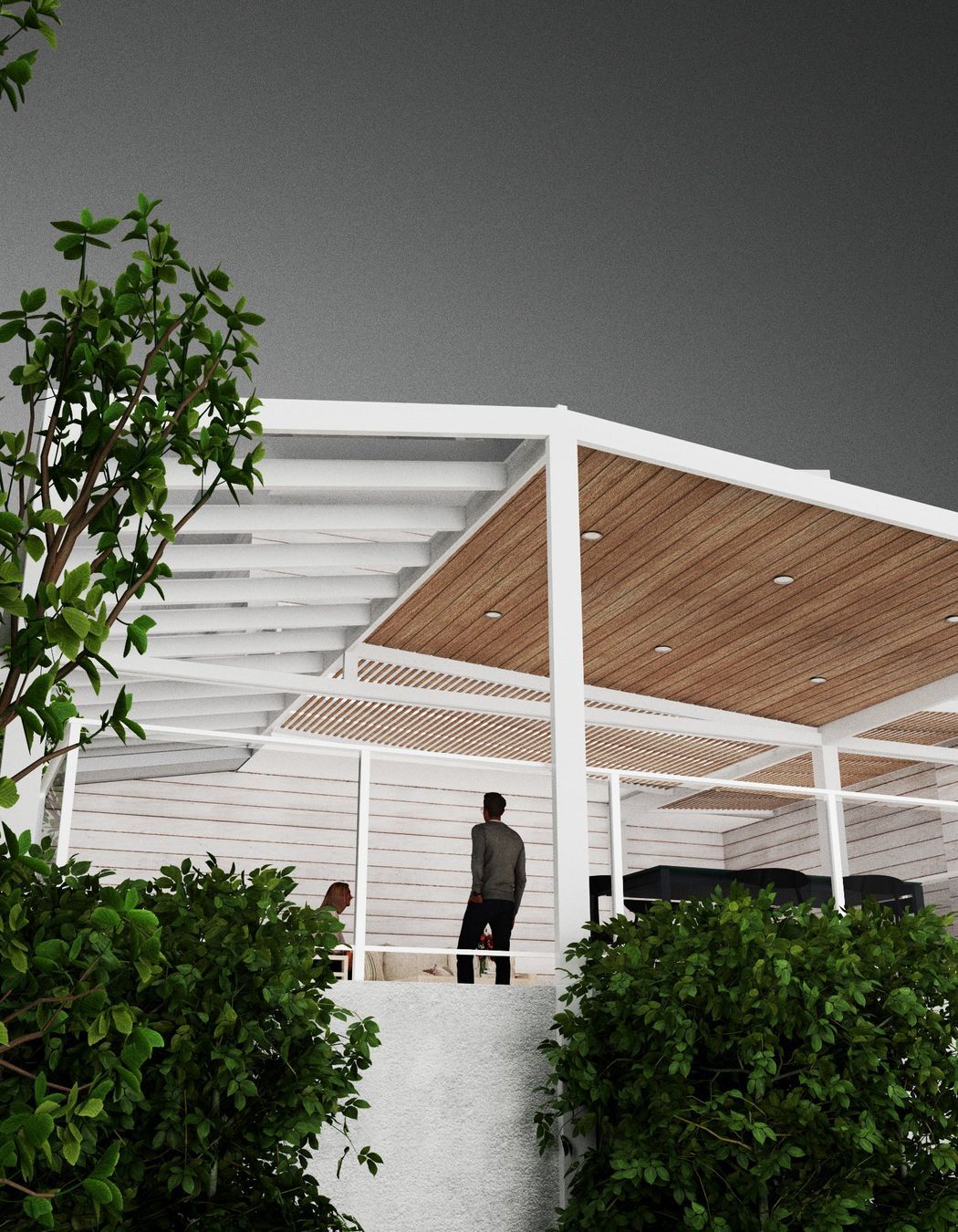 Integrating different materials into the pergola design is a great way to elevate the look.