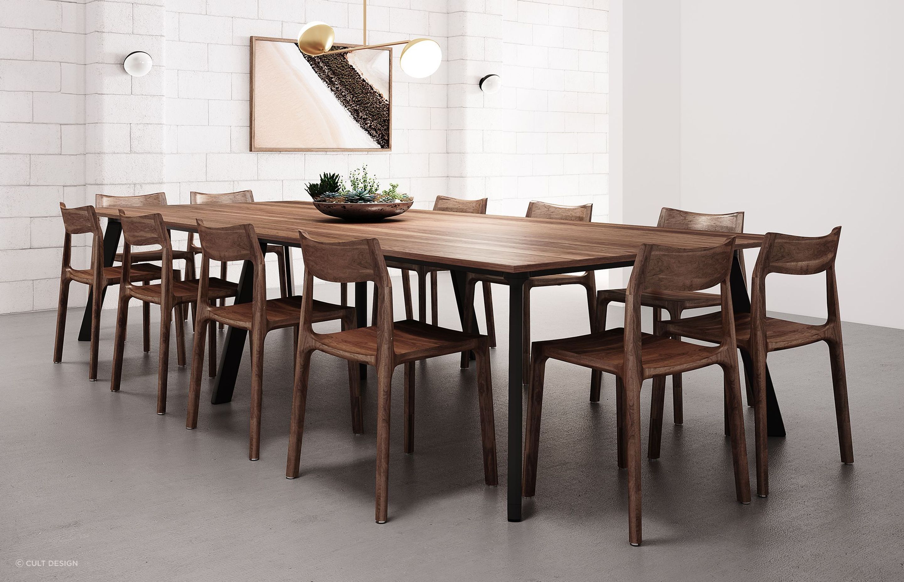 Mirrors, pendant lights and table centre pieces are all slick additions to a dining room.