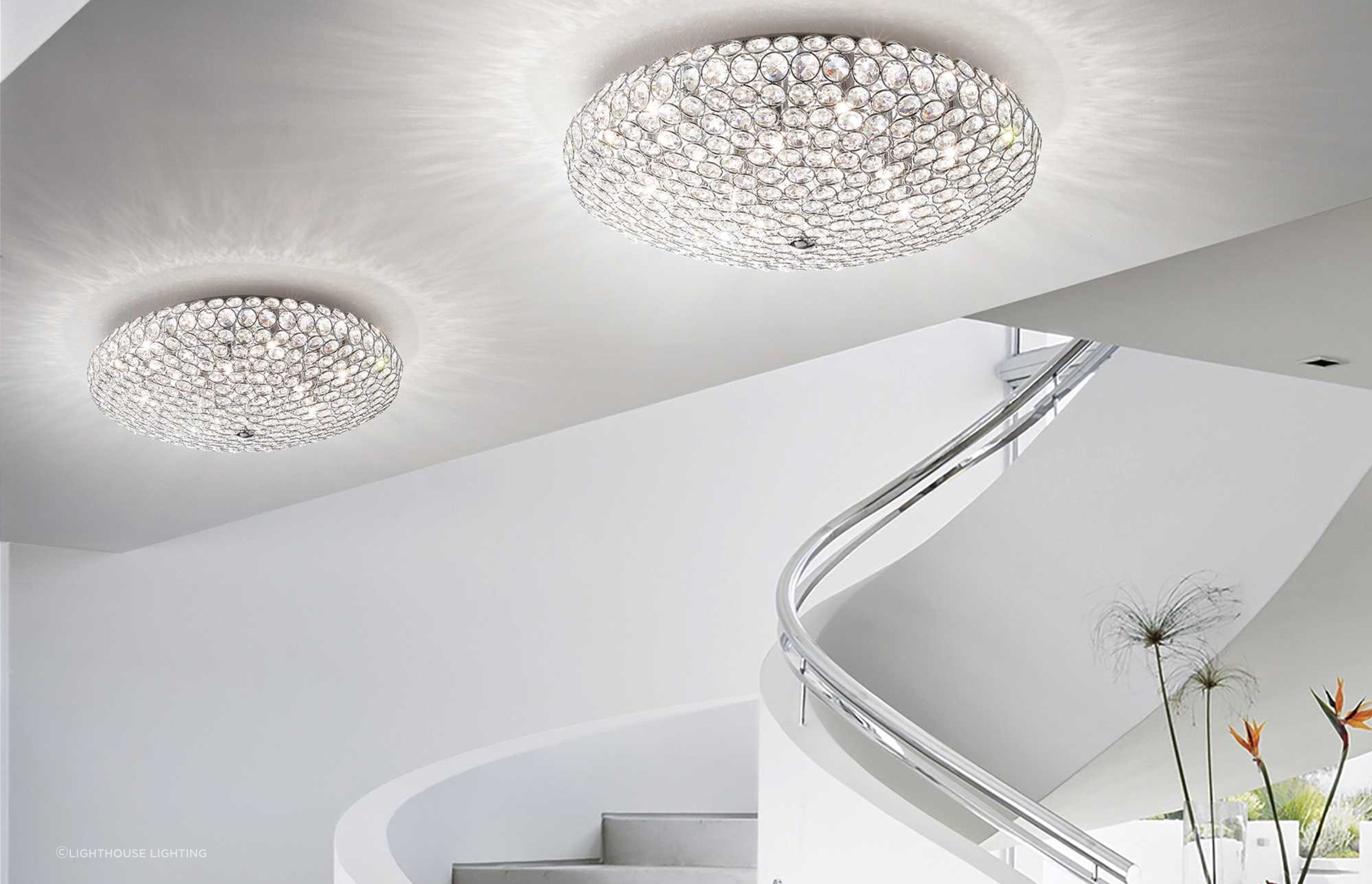 As luxurious an expression of a flush mount light that you'll see with the King Ceiling Light
from Lighthouse Lighting.
