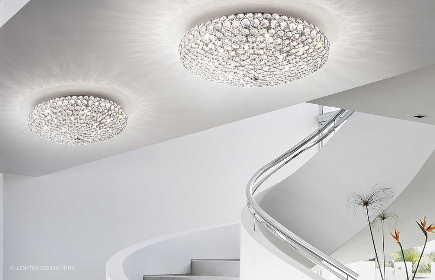 The aptly named King Ceiling Light shows how dazzling flush mount lights can be.