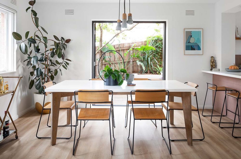 The nature-themed dinning room of Project Heidleberg by Nectaar Interior Design