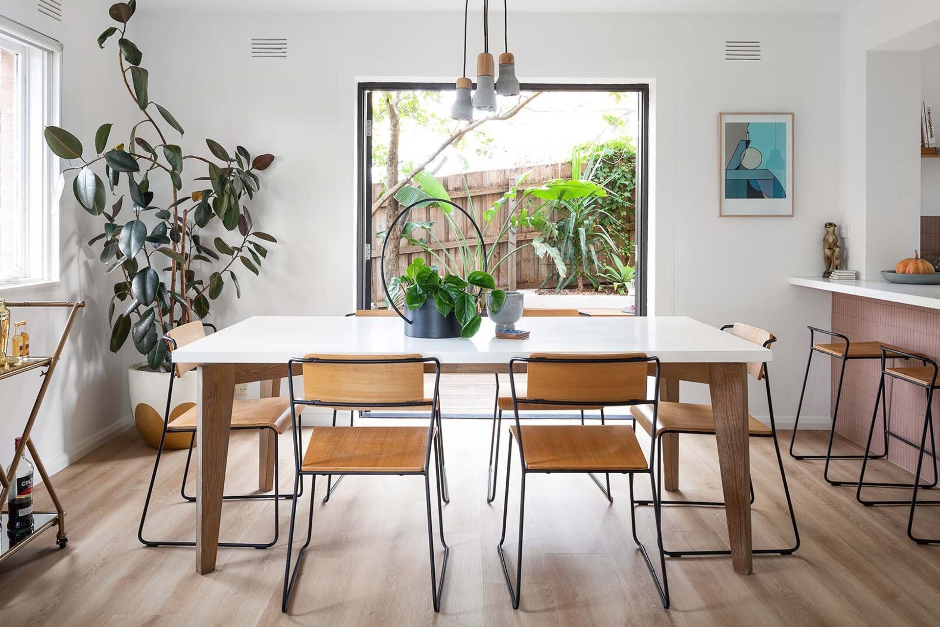 The nature-themed dinning room of Project Heidleberg by Nectaar Interior Design