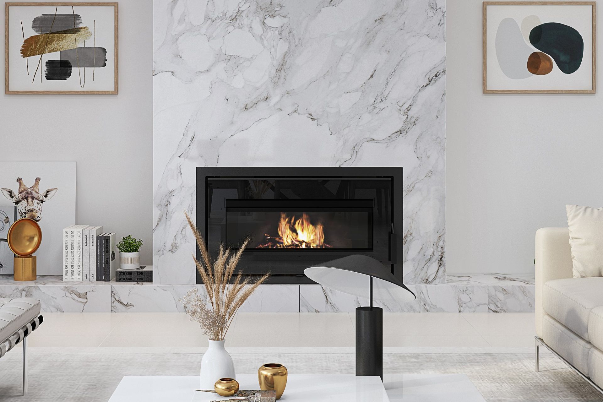 The VisionLINE Taurus Clean Air Inbuilt Wood Fire from The Fireplace Ltd has a large heating capacity and long burn times.