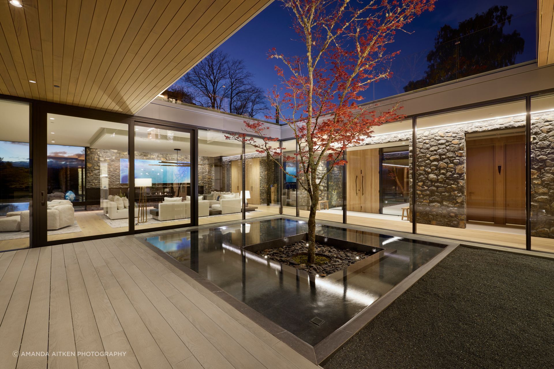 Above and below: Lake Taupo House interiors by Trinity Interior Design.