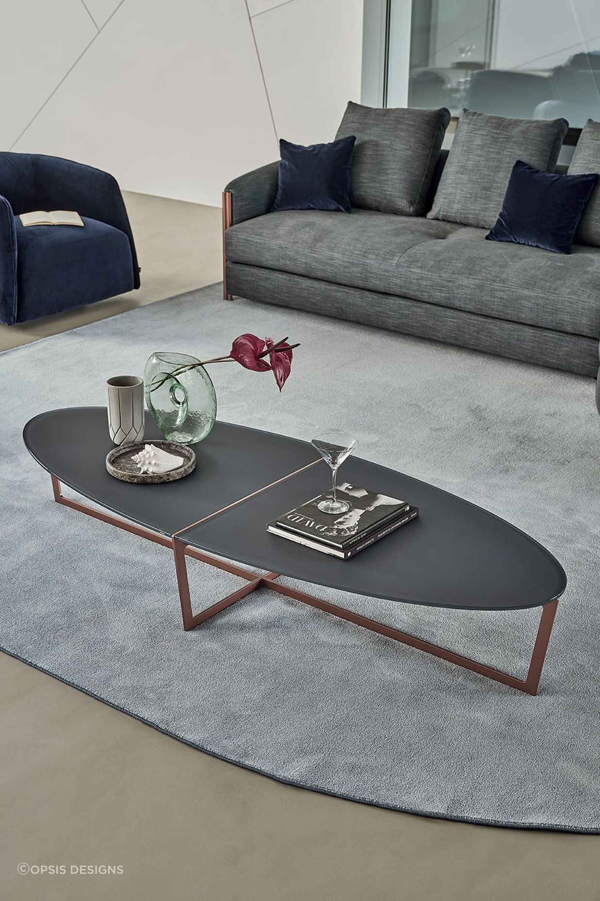 Oval coffee tables can give you more flexibility when designing a living space, compared to other coffee tables.