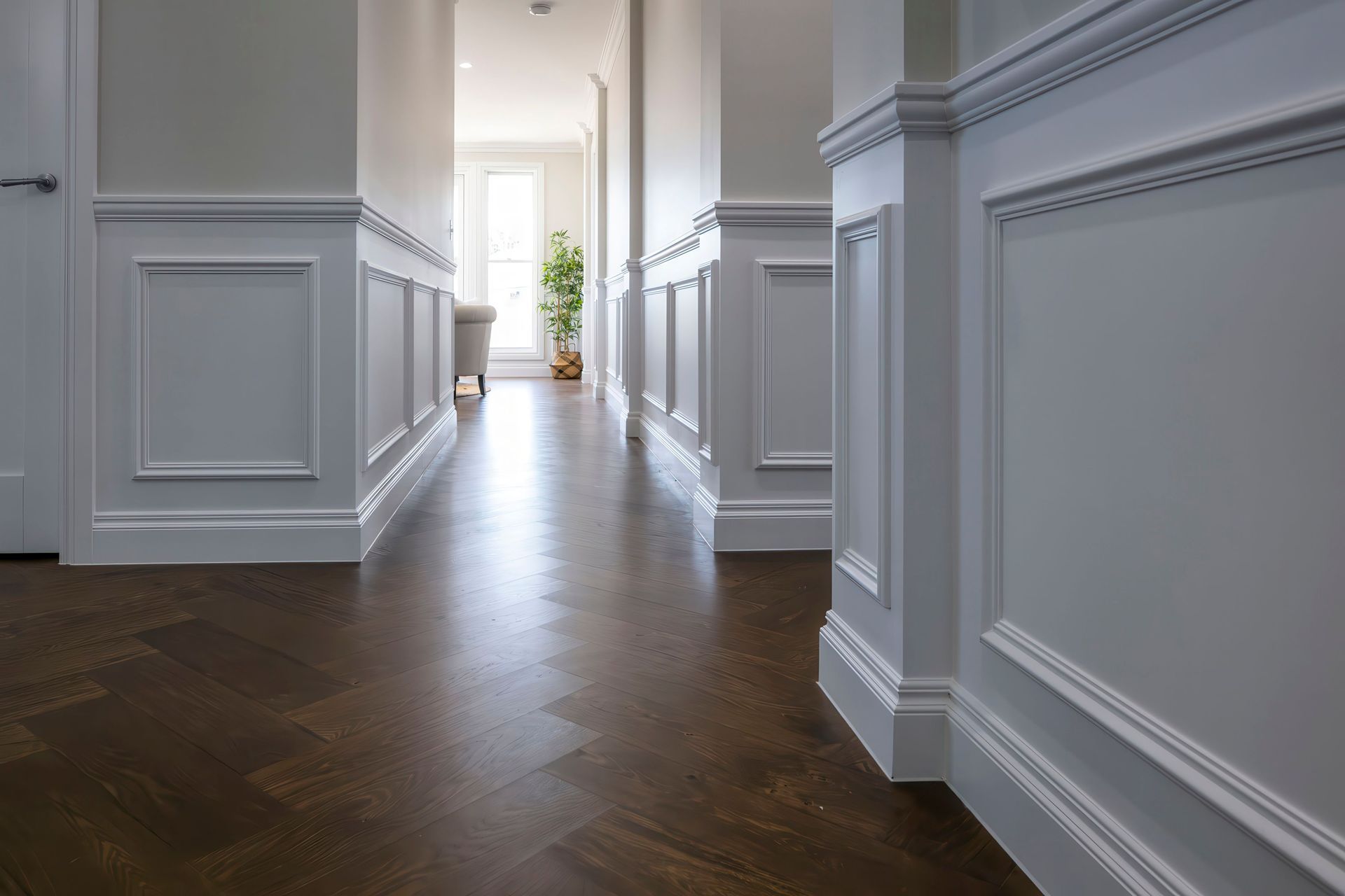 In this stunning Hamptons Home, Intrim’s IN23 inlay mould has been paired with CR22 chair rail to create the wainscoting detail.