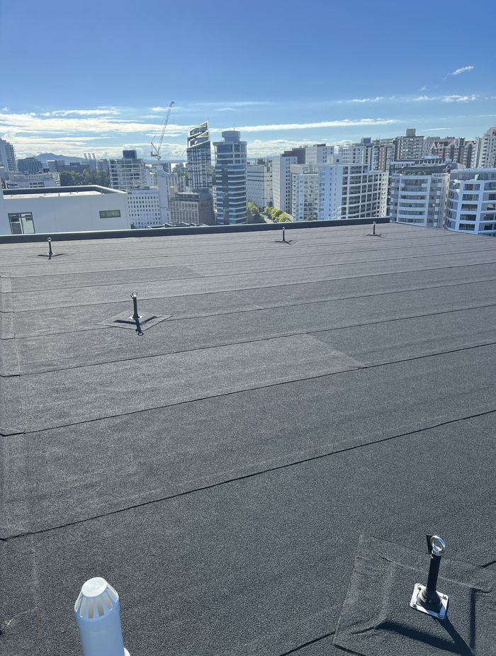 The permanent system is for the ongoing maintenance of the building and to keep contractors safe while they’re on top of the roof walking around.