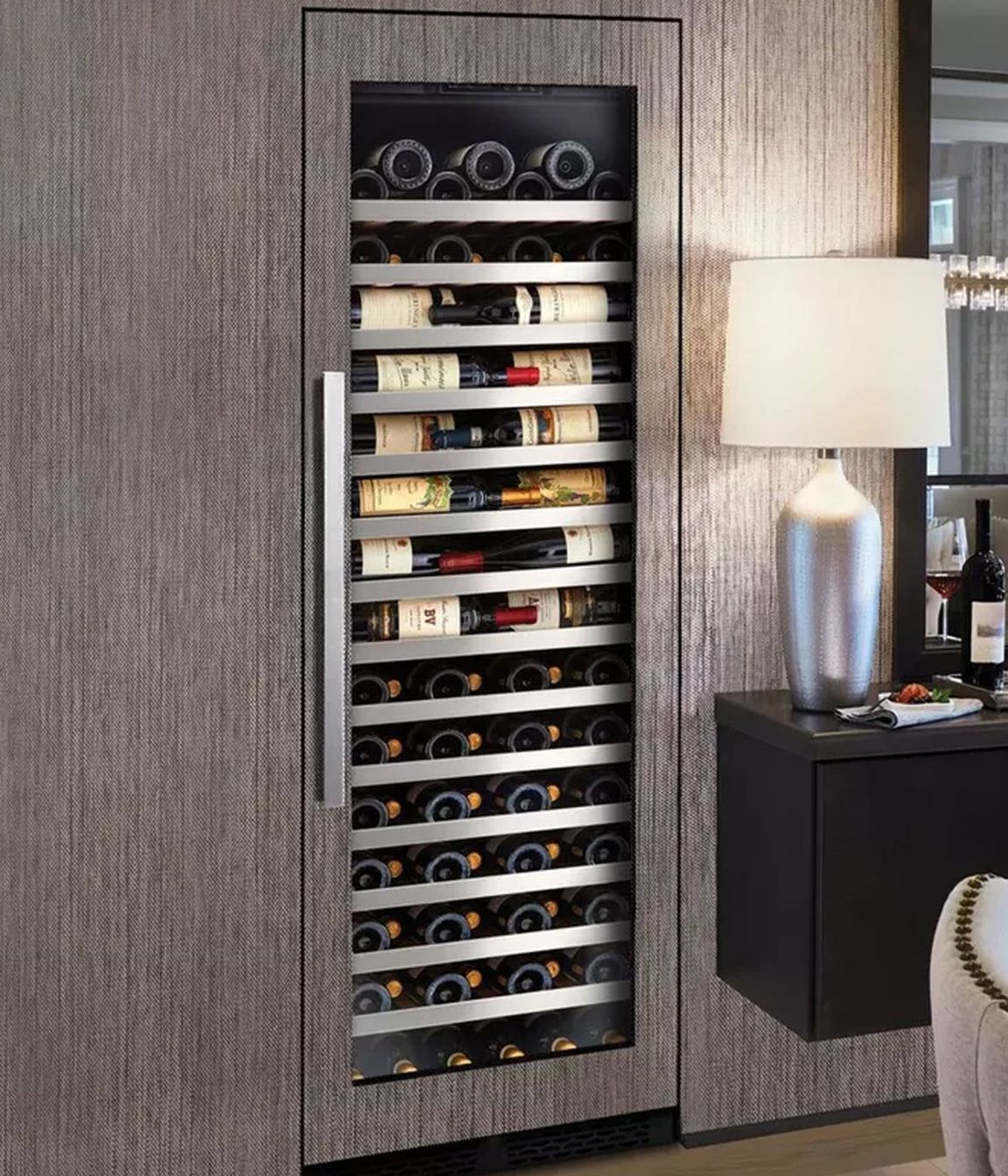 'Label view' wine fridges allow you to showcase your prized collection.