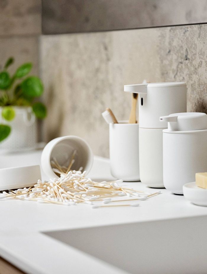 Taking time to select your accessories will result in choices that enhance a space. | Featured product: Zone Ume Soap Dish