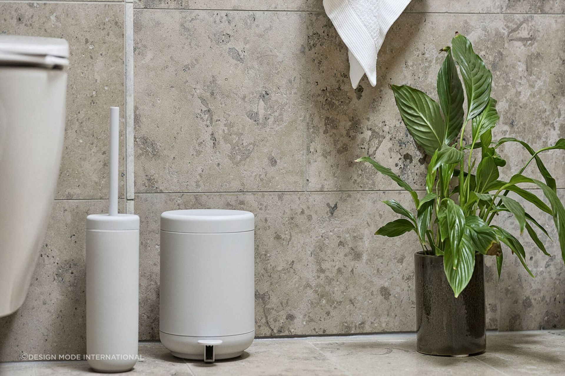 Placement is key to unlocking the full potential of your bathroom accessories. | Featured product: Zone Ume Pedal Bin 4L