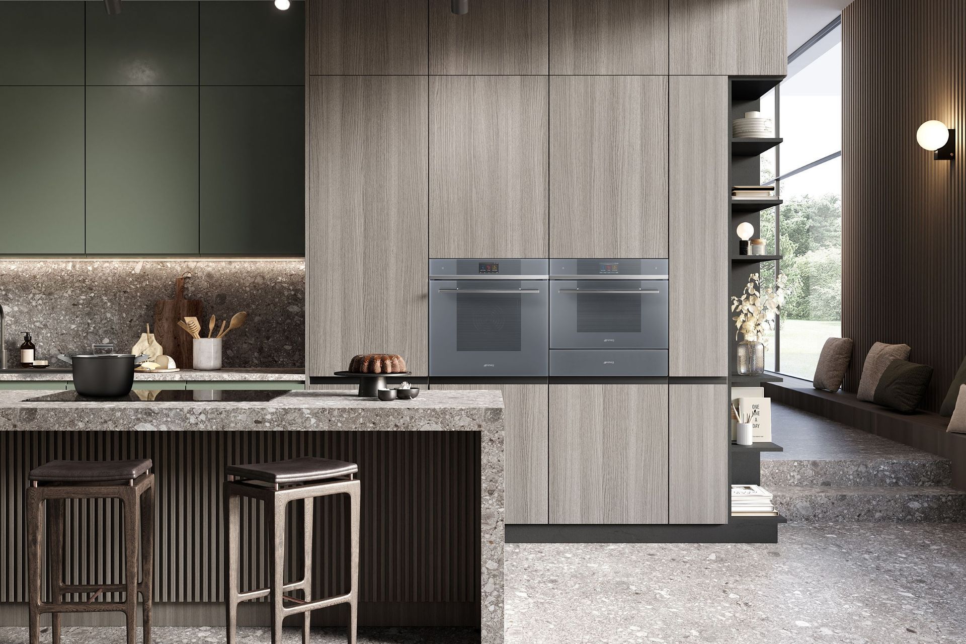 The Linea Microwave Oven with Grill mixes the latest technology with sophisticated Italian design style.