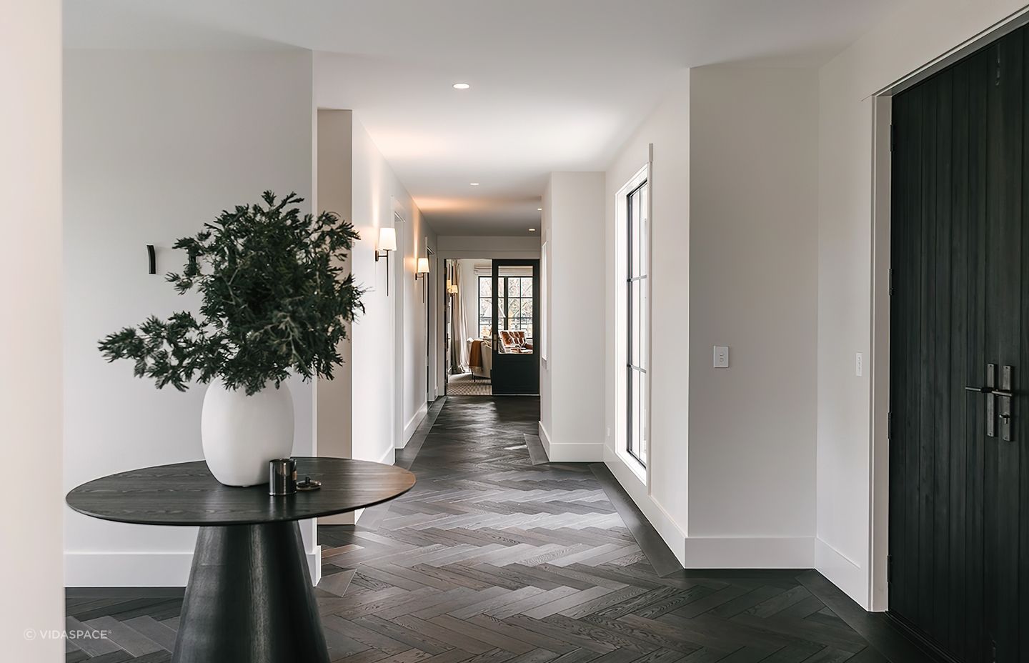 Stoney Creek by The Housing Lab | Obsidian Herringbone Engineered Timber Flooring