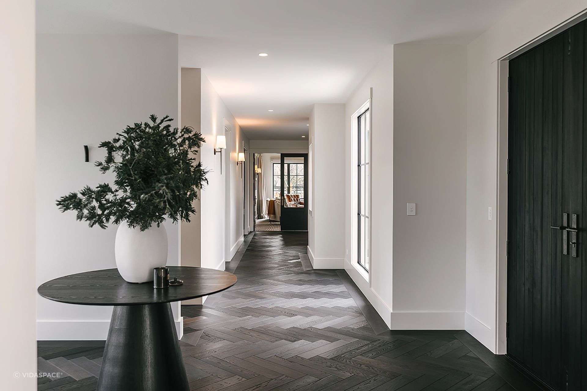 Stoney Creek by The Housing Lab | Obsidian Herringbone Engineered Timber Flooring