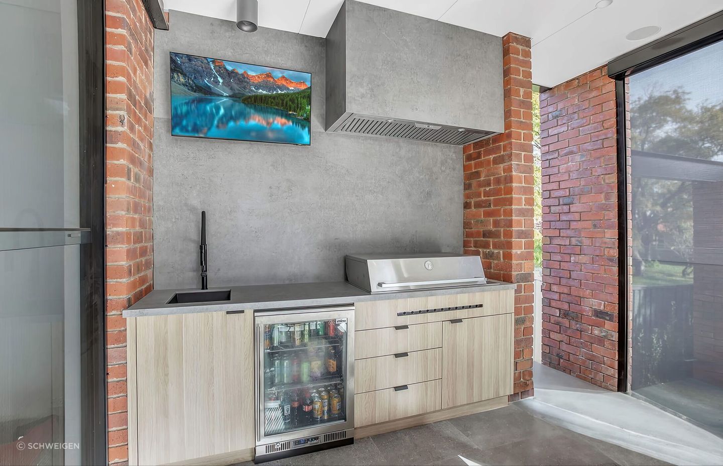 Applecross Project by Brightwood Design, featuring the CLUM212S SIlent BBQ Rangehood