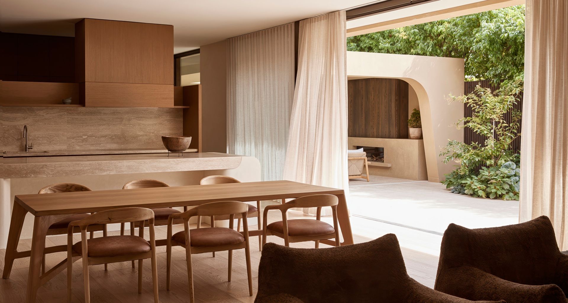 Natural materials and a limited palette allow texture, proportion and light to do the work at Windermere Cres by Stonnington Group | Photo Credit: Martina Gemmola