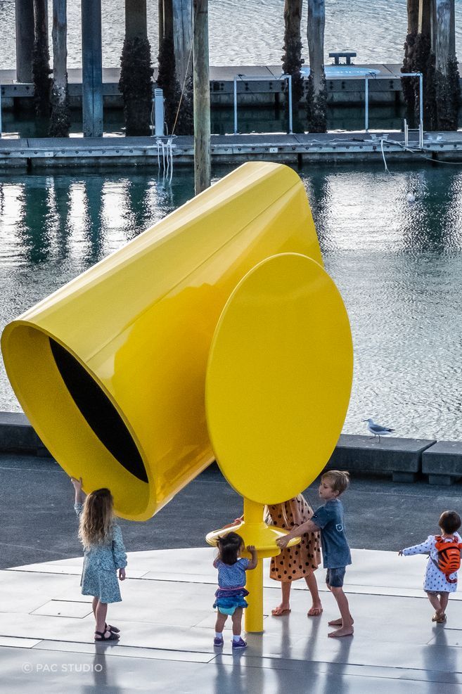 The Rainbow Machine is a public art installation that was the result of collaboration across design, art, science, engineering and innovation.