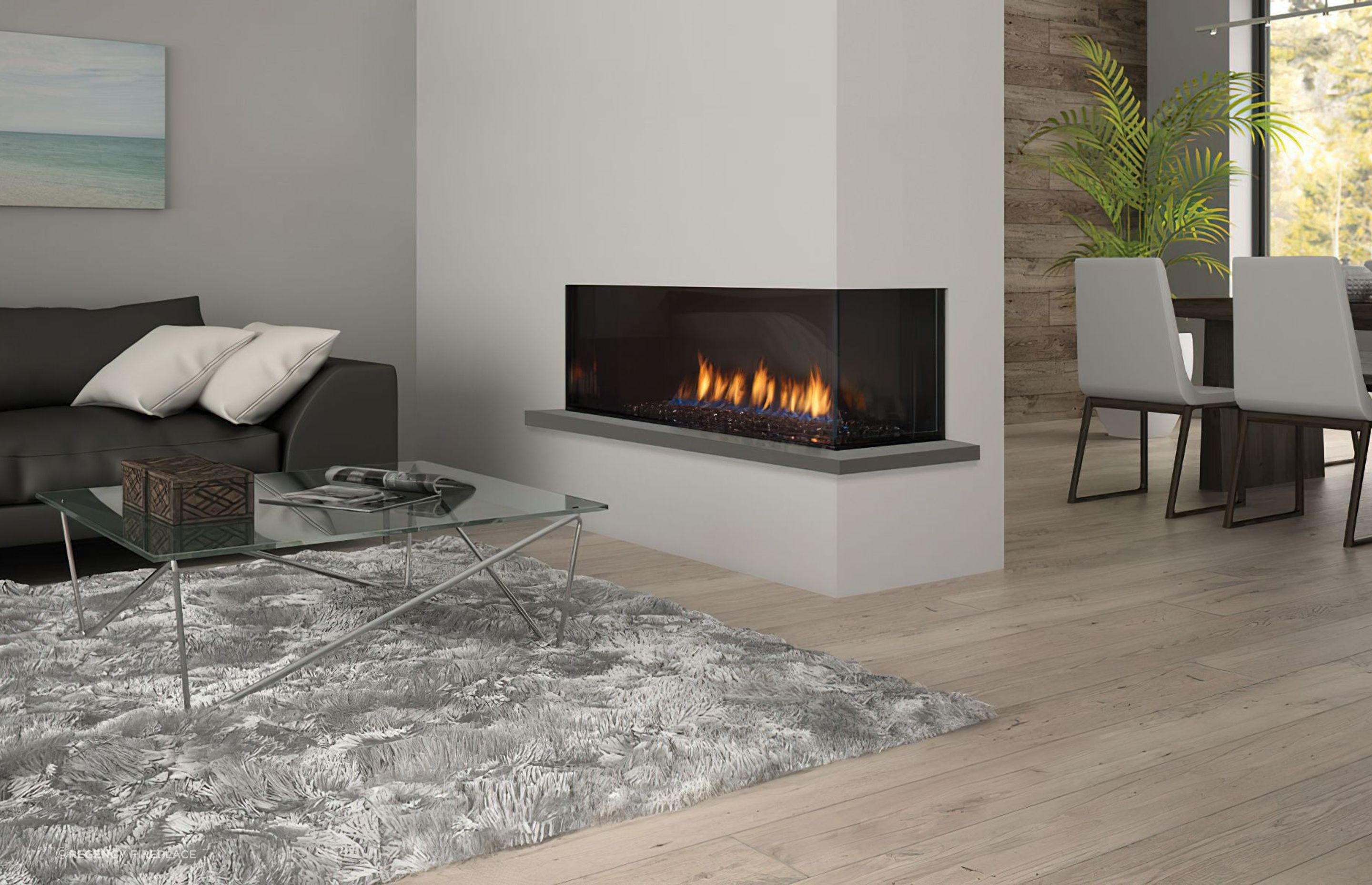 Featured product: Regency City Series Chicago Corner 40RE Gas Fireplace.