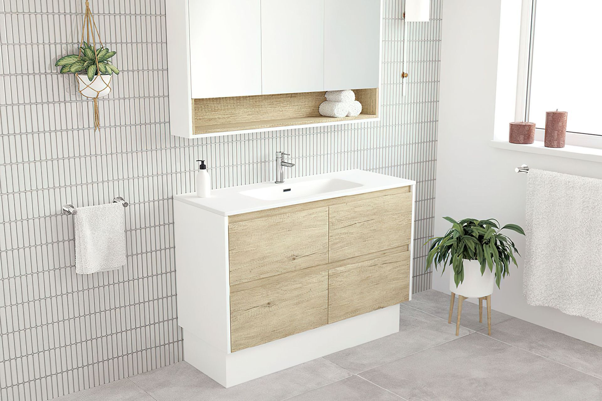 Amato Minimal Scandi Collection
By Fienza is the perfect vanity cabinet due to their on trend styles
