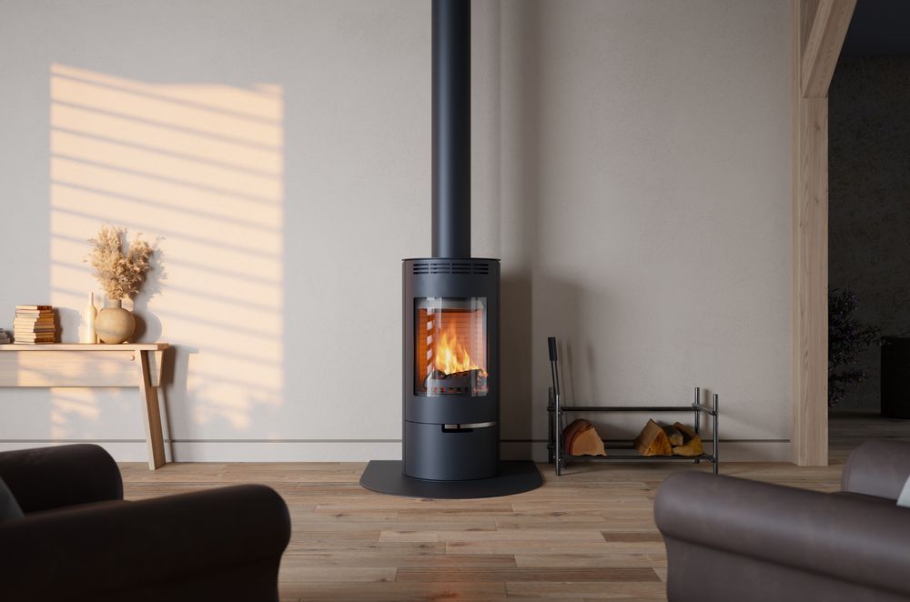 The Andorra Freestanding Fireplace utilises natural heat bank technology that provides convection heat overnight.