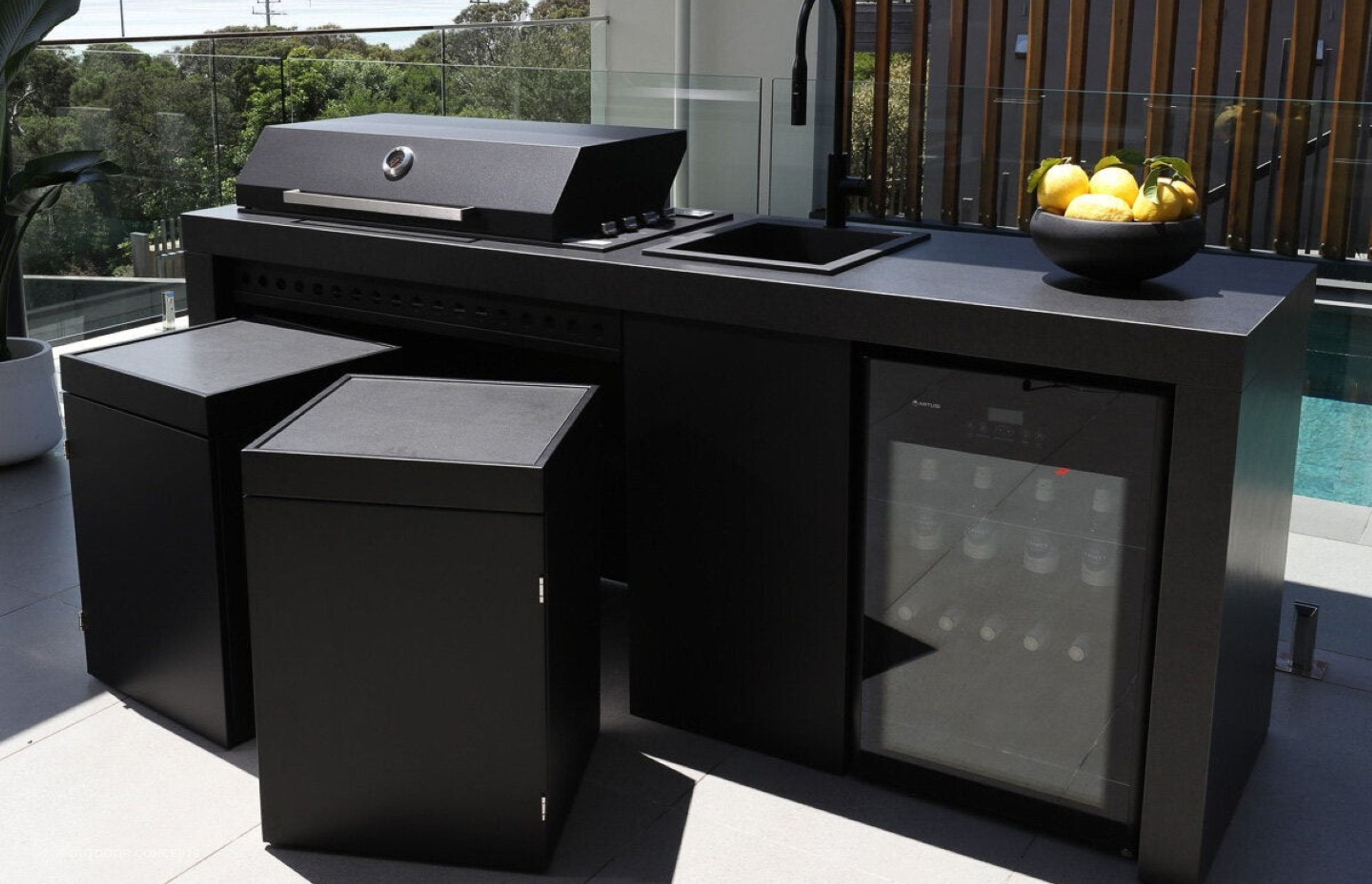 High-quality storage, like the Artusi Cube Storage, is essential for most medium-high-end outdoor kitchens.