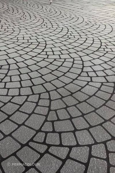 Decorative Overlay can be used to achieve a variety of looks, including cobblestones.