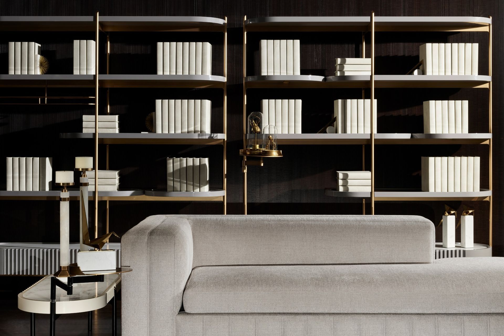 The exquisite Avenue Wall Unit is perfectly matched to the interior styling in this space.