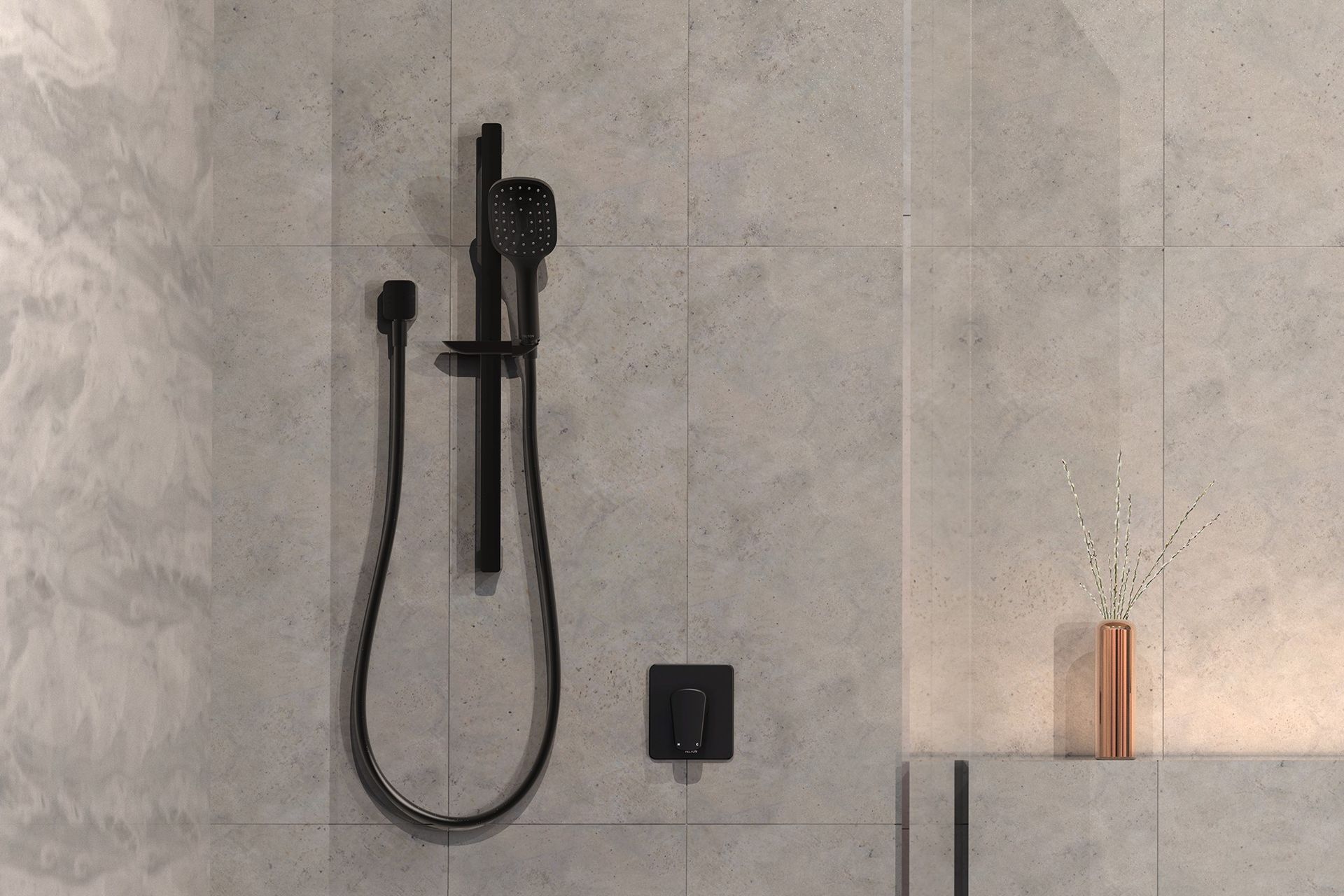 A bold, black finish like that of the Axiss II Single Spray Slide Shower instantly gives off contemporary vibes.