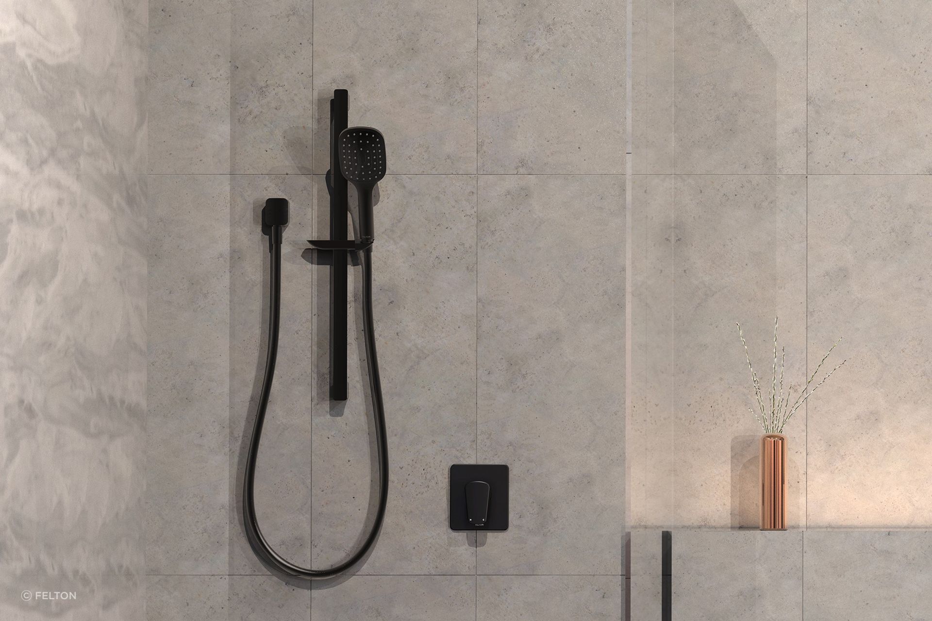 A bold, black finish like that of the Axiss II Single Spray Slide Shower instantly gives off contemporary vibes.