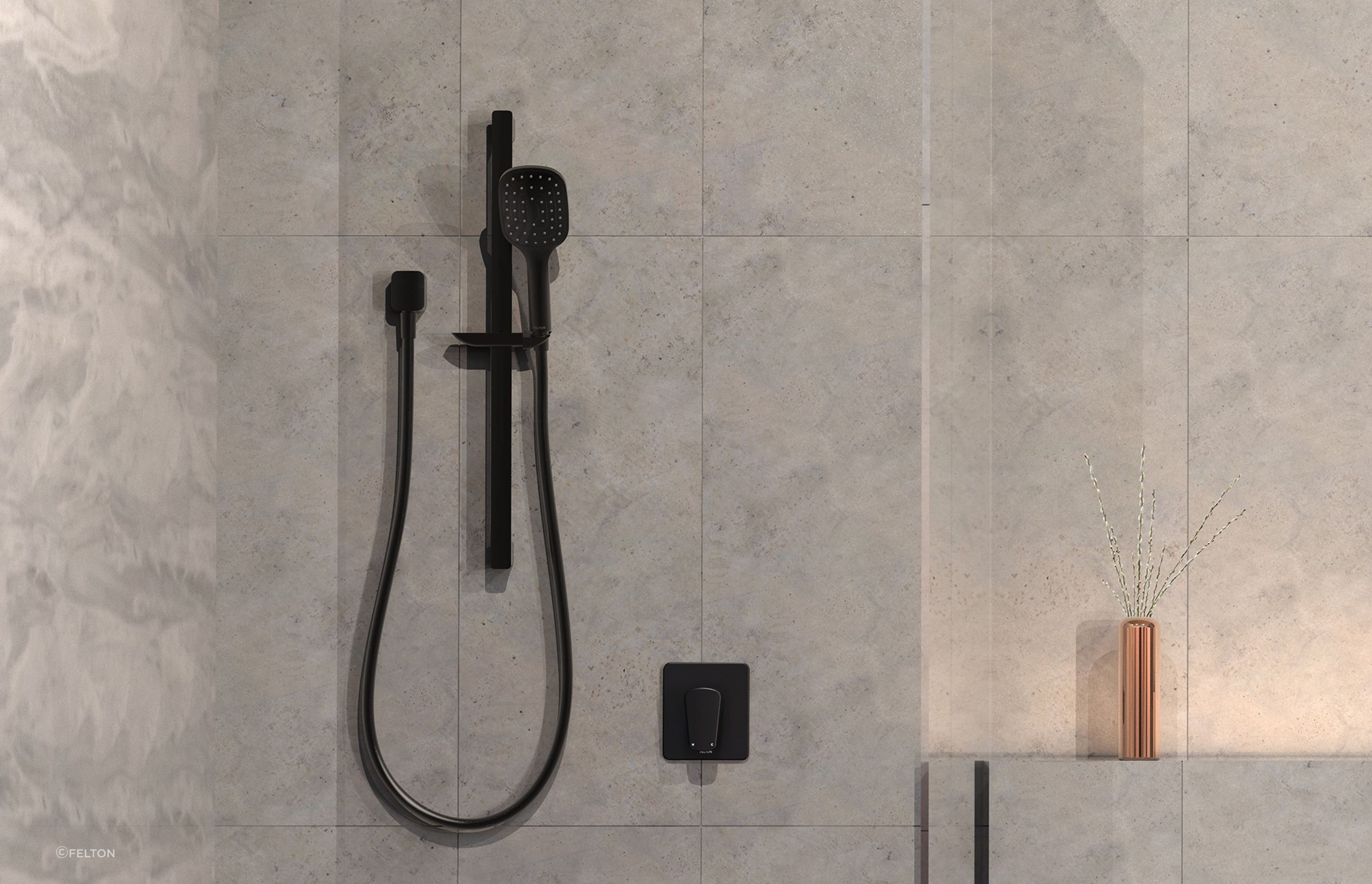 A bold, black finish like that of the Axiss II Single Spray Slide Shower instantly gives off contemporary vibes.