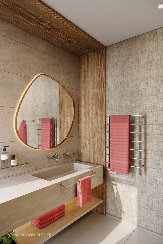 Single Towel Rail 650mm - 4800 Series Number 4872 by Bathroom Butler complements the design of most bathrooms.