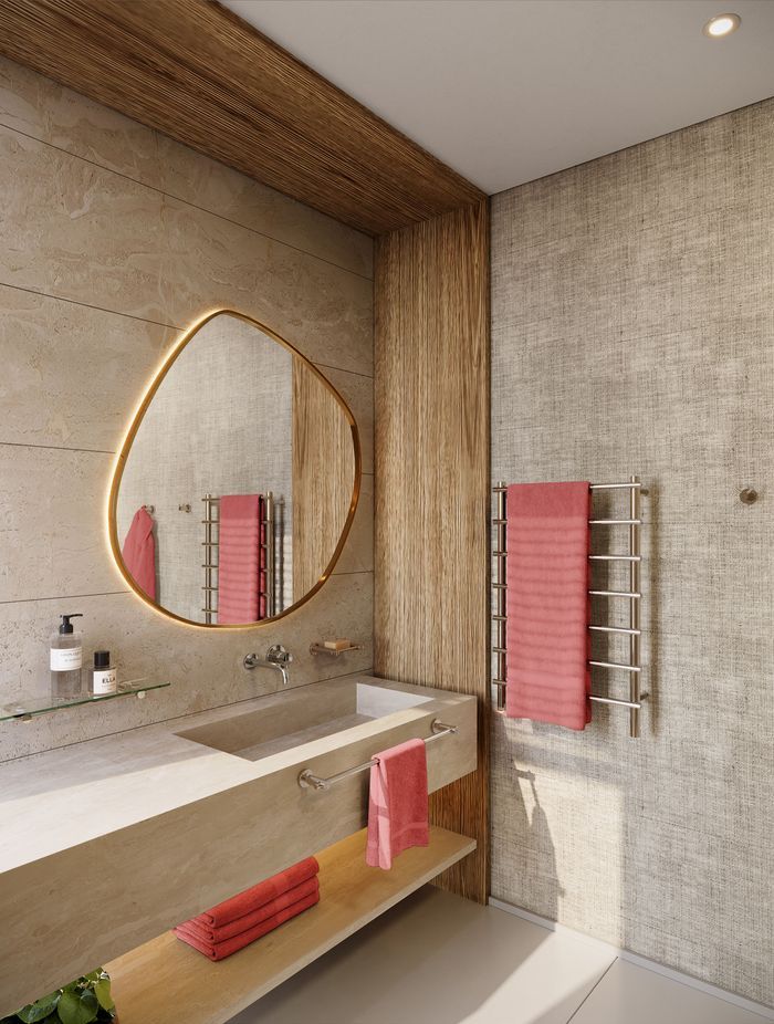Single Towel Rail 650mm - 4800 Series Number 4872 by Bathroom Butler complements the design of most bathrooms.