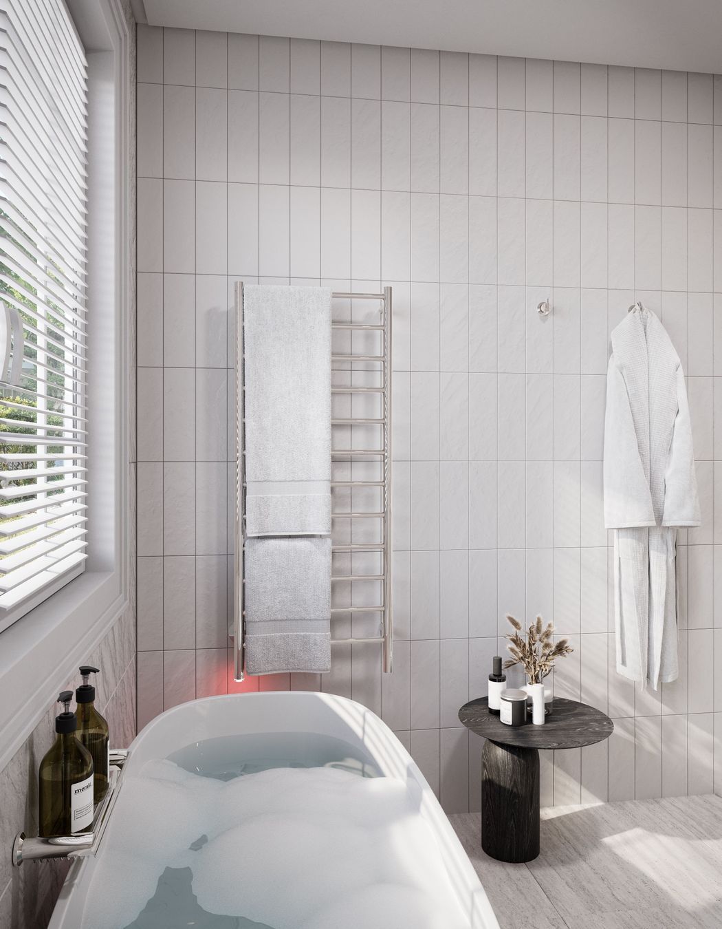 NATURAL 12 Bar 500mm Straight Heated Towel Rail with PTSelect Switch
by Bathroom Butler