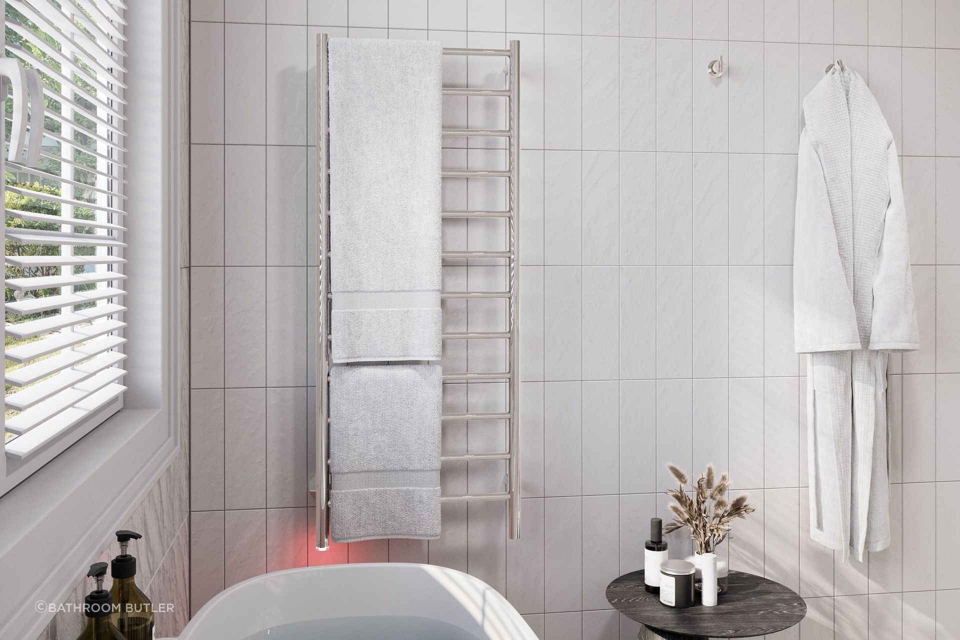 NATURAL 12 Bar 500mm Straight Heated Towel Rail with PTSelect Switch
by Bathroom Butler