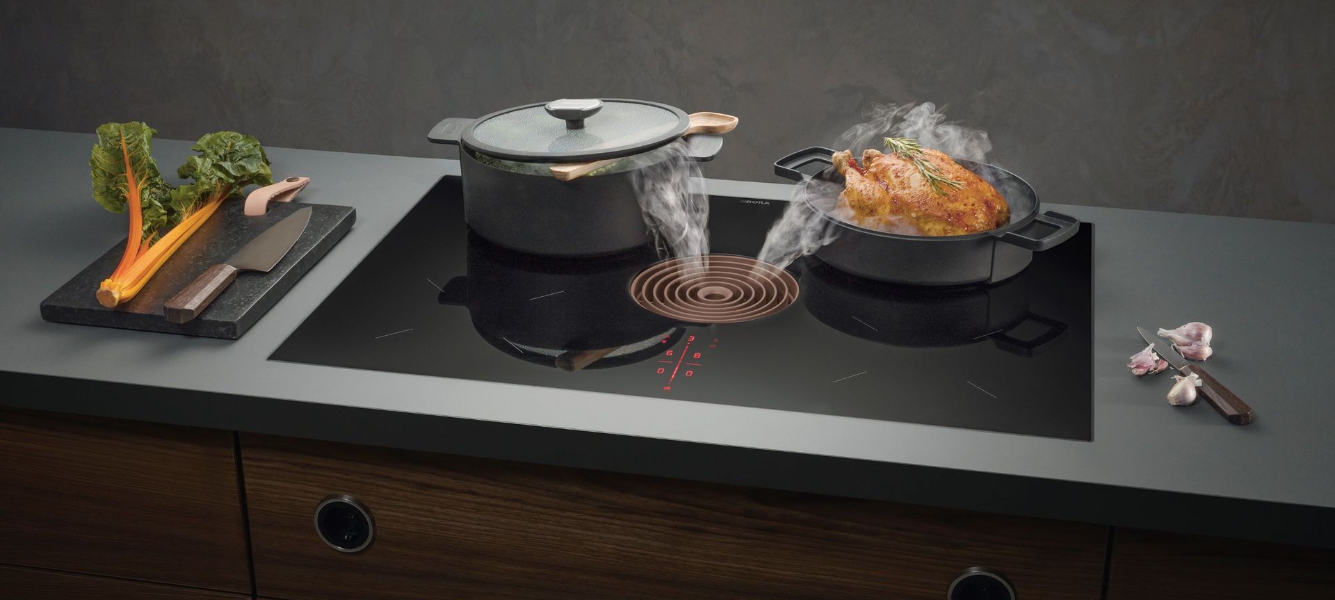 The Bora Pure Combined Cooktop and Extractor.