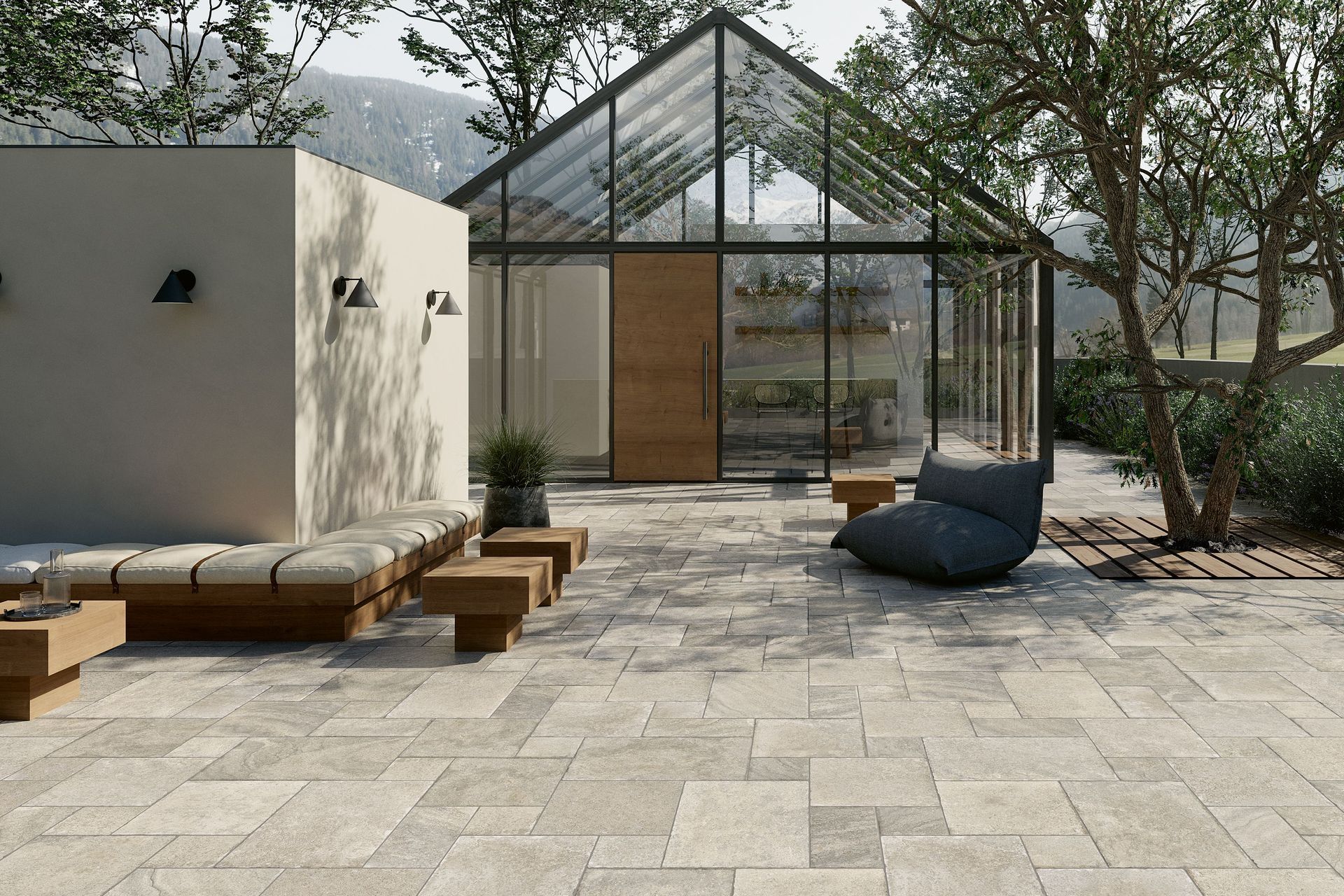 The Borgogna Series tiles comes in four different sizes allowing you to create a captivating layout like this.