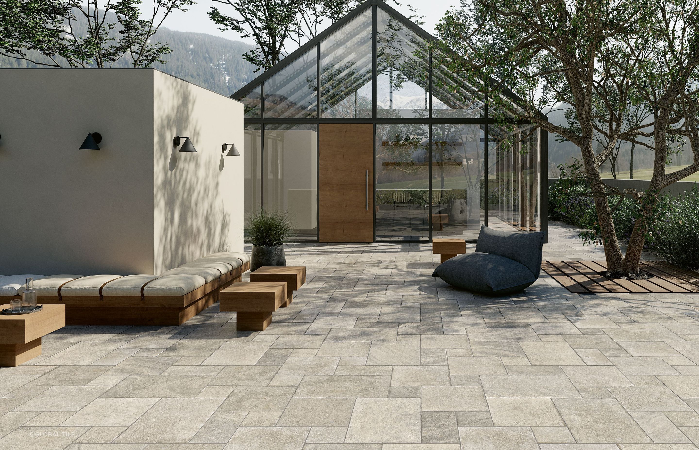 The Borgogna Series tiles comes in four different sizes allowing you to create a captivating layout like this.