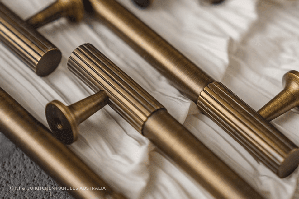 Kitchen Cabinet Handles Antique Aged Brass Rose Bay
By KT &amp; Co Kitchen Handles Australia