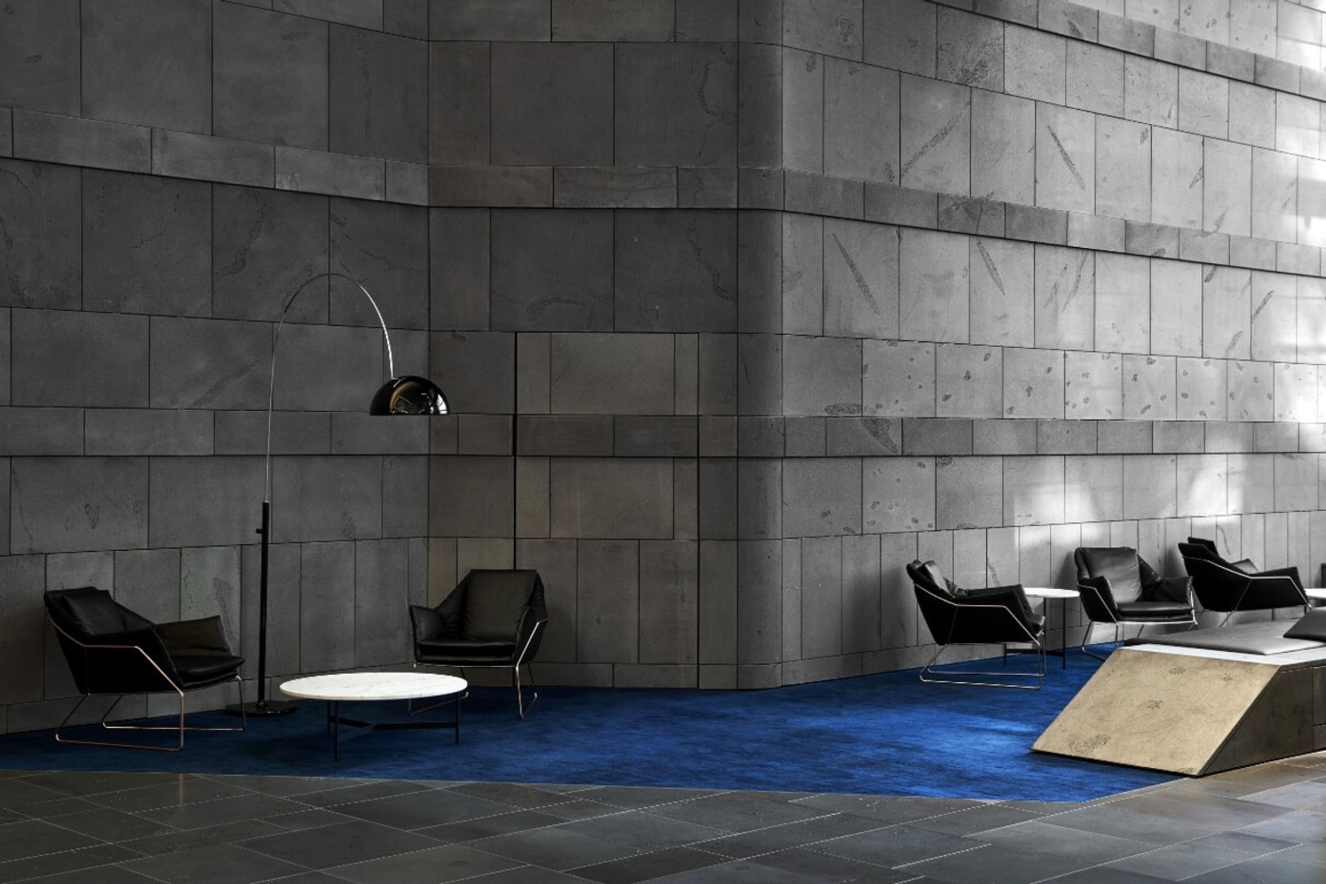 With its rich natural blue tones, Bluestone cladding stands out in residential and commercial settings. Featured product: Bluestone Facades + Wall Cladding.