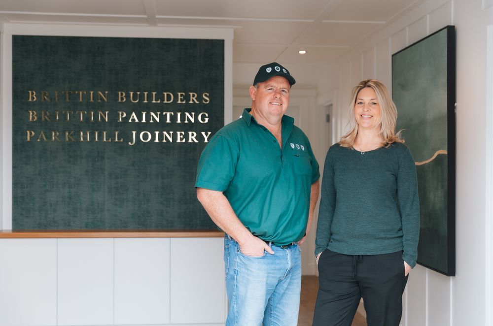 Jason and Emily Brittin of Parkhill Joinery, Brittin Builders and Brittin Painting.